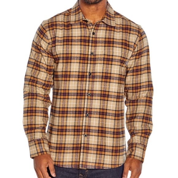 Eddie Bauer Other - EDDIE Bauer Men’s Khaki Plaid Flannel 100% yarn-dyed cotton shirt